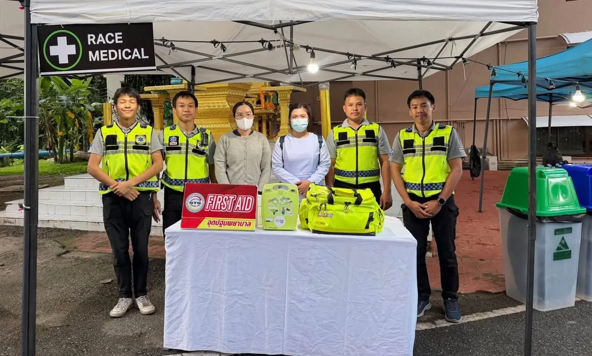 ทีมสยามทรานเฟอร์ เซอร์วิสประจำจุด Race Medical งานวิ่ง